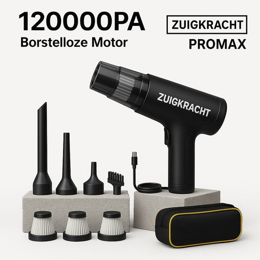 Draadloze Mini-Stofzuiger 2.0 - Krachtige Suction voor Auto & Huis
